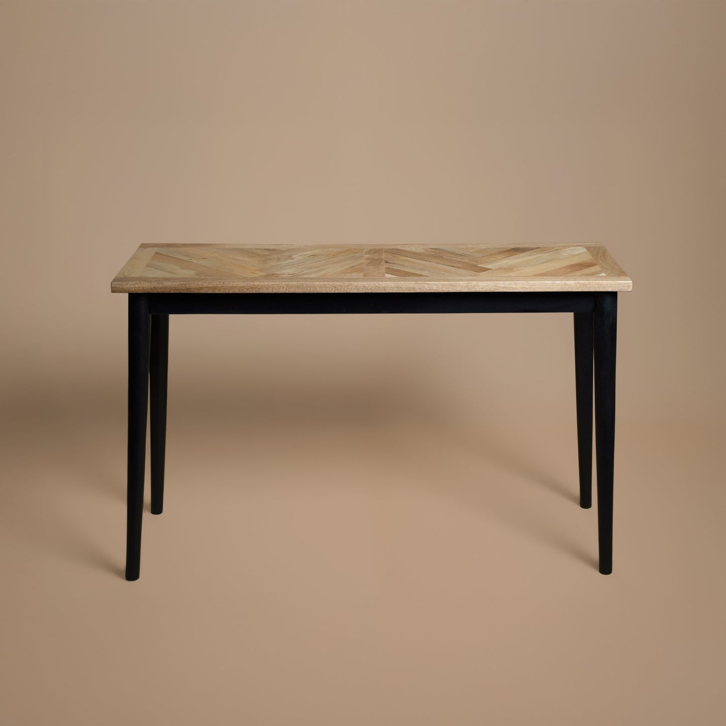 Parquet Console Table, arrives fully assembled and perfect for hallways, living rooms, or dining spaces. H75 x W120 x D40 cm. www.nobleandnook.co.uk