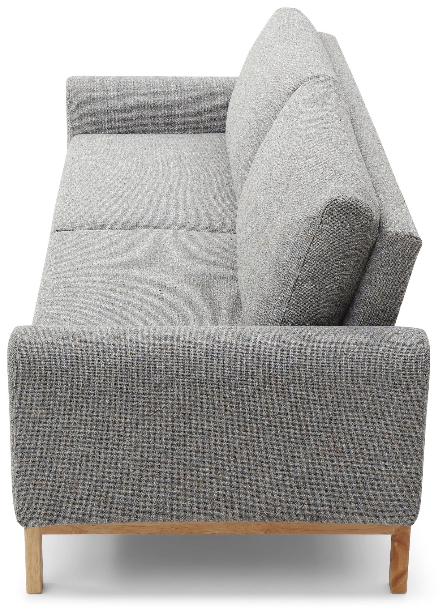 Spacious 3-seater sofa with versatile click-clack mechanism to convert to comfortable bed – H90xW221xD88cm. An ideal solution for modern living. www.nobleandnook.co.uk