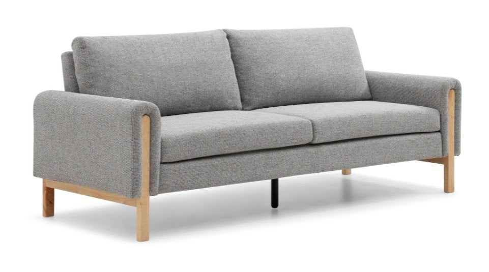 Spacious 3-seater sofa with versatile click-clack mechanism to convert to comfortable bed – H90xW221xD88cm. An ideal solution for modern living. www.nobleandnook.co.uk