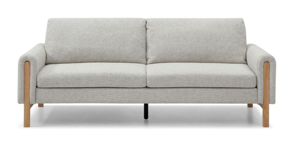 Spacious 3-seater sofa with versatile click-clack mechanism to convert to comfortable bed – H90xW221xD88cm. An ideal solution for modern living. www.nobleandnook.co.uk