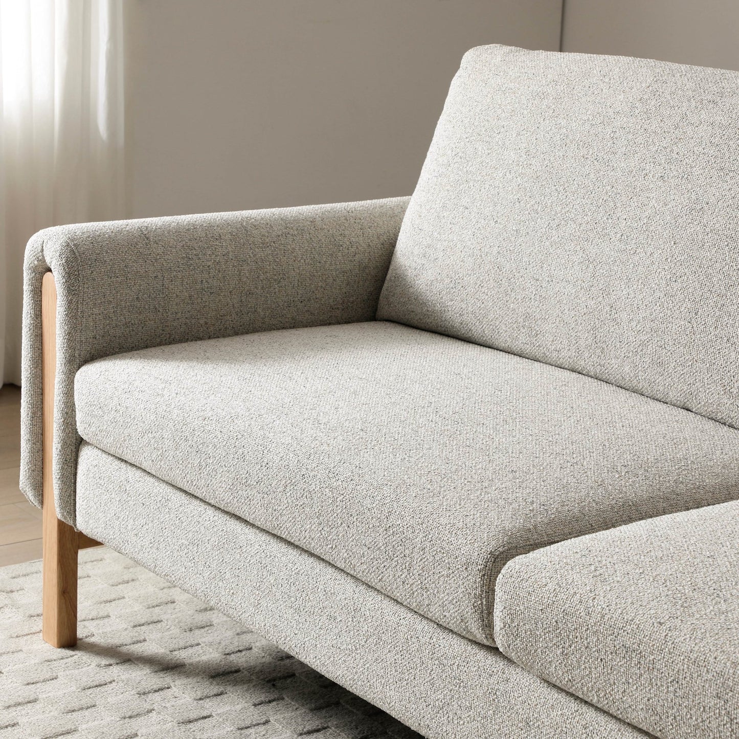 Spacious 3-seater sofa with versatile click-clack mechanism to convert to comfortable bed – H90xW221xD88cm. An ideal solution for modern living. www.nobleandnook.co.uk