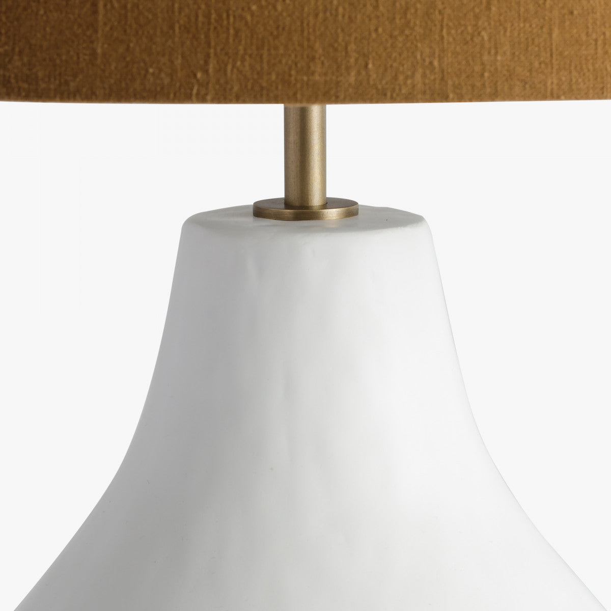 The Large Round Gesso Lamp - W46xD46xH88cm. A beautifully tactile gesso finish. Perfect for making a refined statement in living rooms, bedrooms, or hallways. Available at www.nobleandnook.co.uk