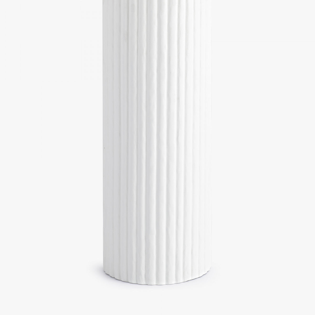 The Large Ribbed Gesso Lamp, perfect for living rooms, bedrooms, or entryways. Blends beautifully with modern and classic interiors. W41 x D41 x H81 cm. Shop online now at www.nobleandnook.co.uk
