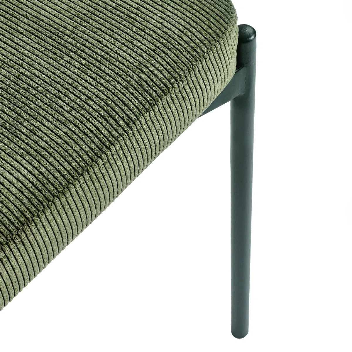 Shop the Leonie Bench in olive green velvet. Its plush upholstery and streamlined design create a refined and inviting presence. Shop onlibe today at www.nobleandnook.co.uk
