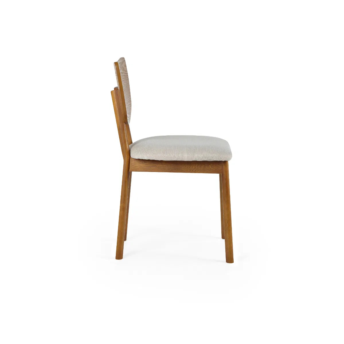 Shop the Lowry Dining Chair with upholstered seat, combining retro-inspired charm with modern craftsmanship, creating a timeless piece for any dining or occasional space. Shop online today at www.nobleandnook.co.uk