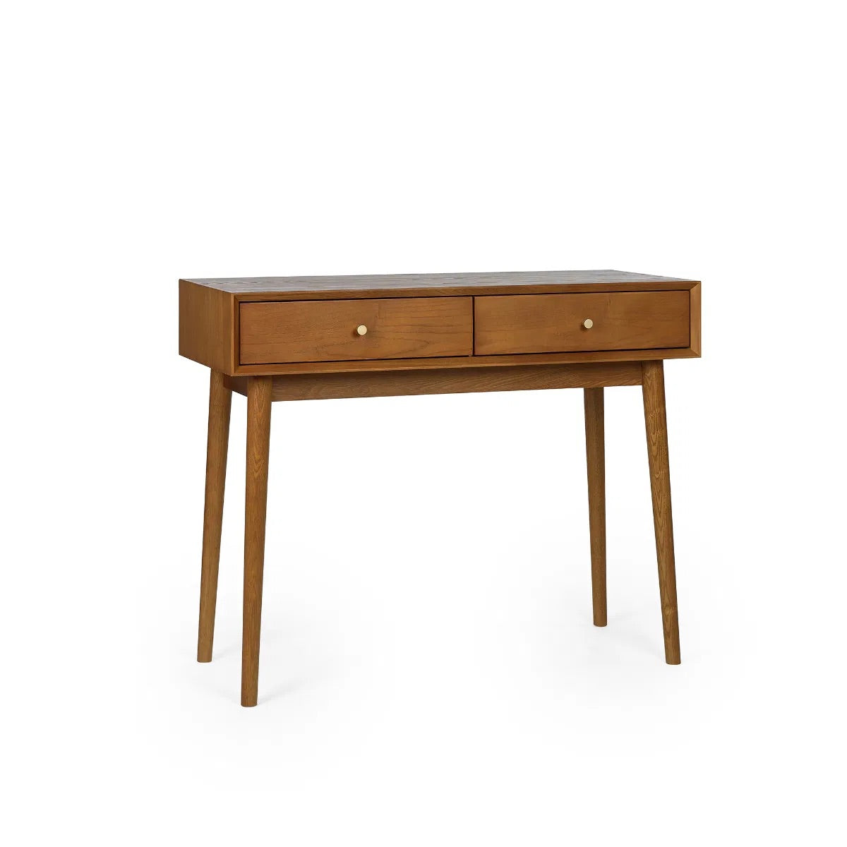The Lowry 2 Drawer Console Table / Writing Desk blends retro-inspired charm, perfectly proportioned for compact home offices, living rooms, or stylish hallways. H80 x W100 x D45. www.nobleandnook.co.uk