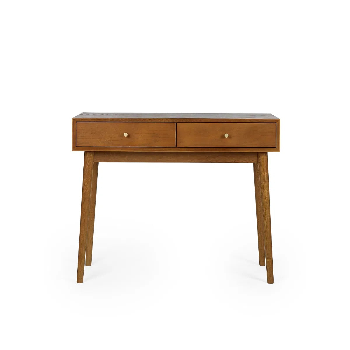 The Lowry 2 Drawer Console Table / Writing Desk blends retro-inspired charm, perfectly proportioned for compact home offices, living rooms, or stylish hallways. H80 x W100 x D45. www.nobleandnook.co.uk