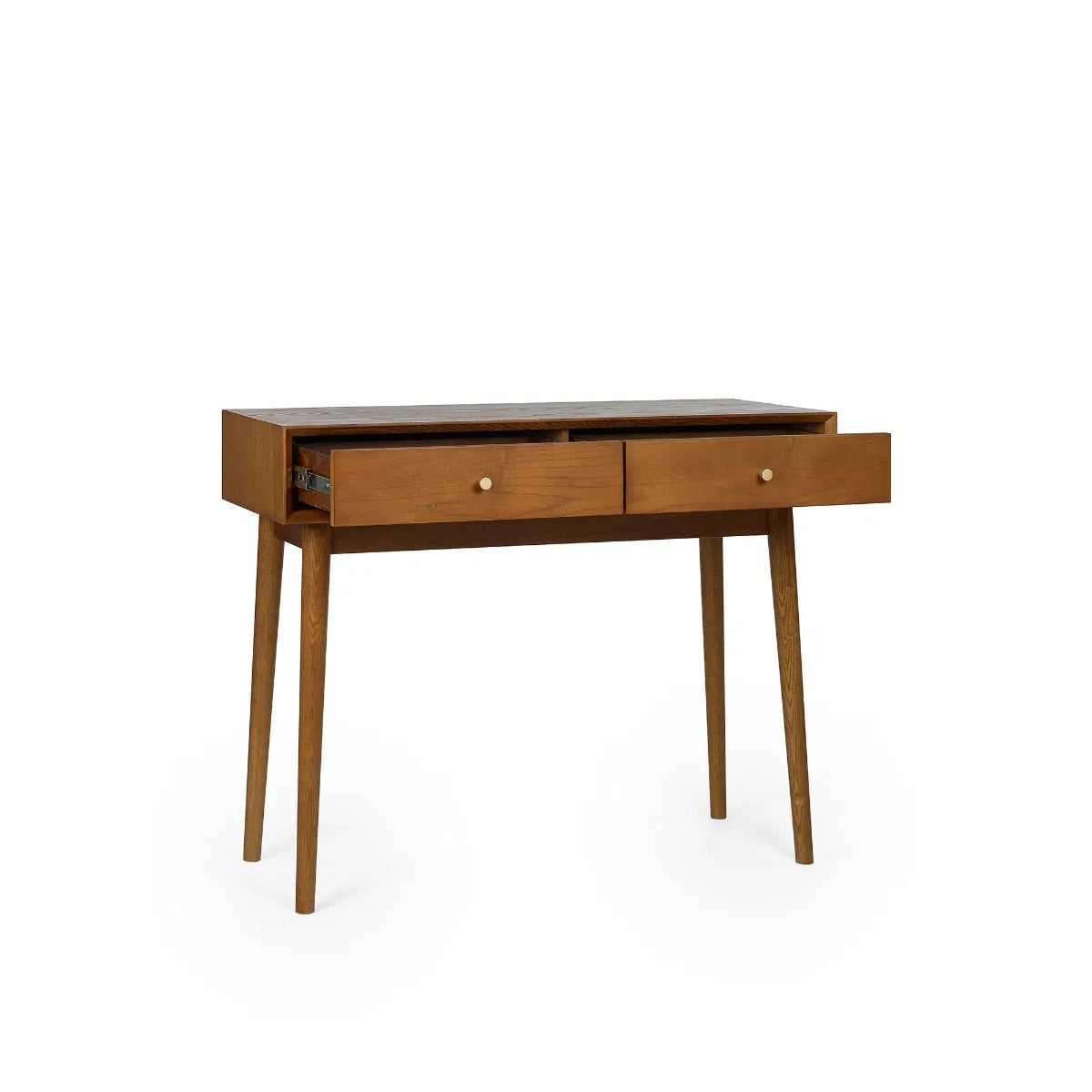 The Lowry 2 Drawer Console Table / Writing Desk blends retro-inspired charm, perfectly proportioned for compact home offices, living rooms, or stylish hallways. H80 x W100 x D45. www.nobleandnook.co.uk