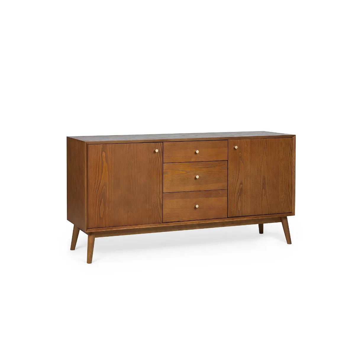 Shop the Lowry Large Sideboard, a beautifully designed storage solution, combining form and function with a retro flair in cherry ash wood veneer. Shop online today at www.nobleandnook.co.uk