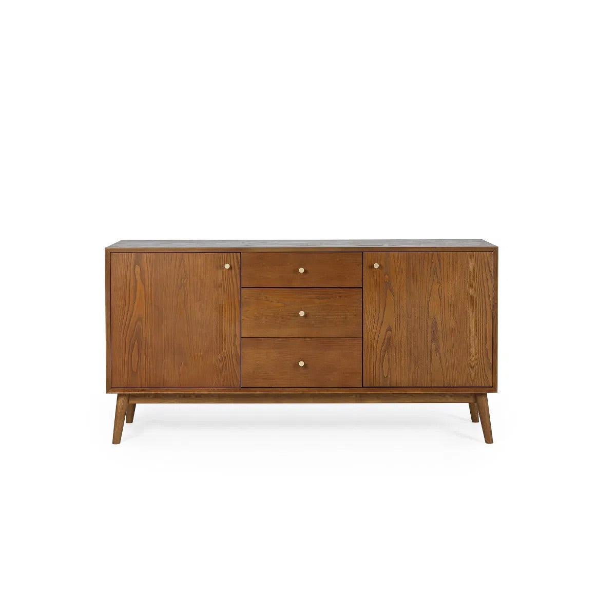Shop the Lowry Large Sideboard, a beautifully designed storage solution, combining form and function with a retro flair in cherry ash wood veneer. Shop online today at www.nobleandnook.co.uk