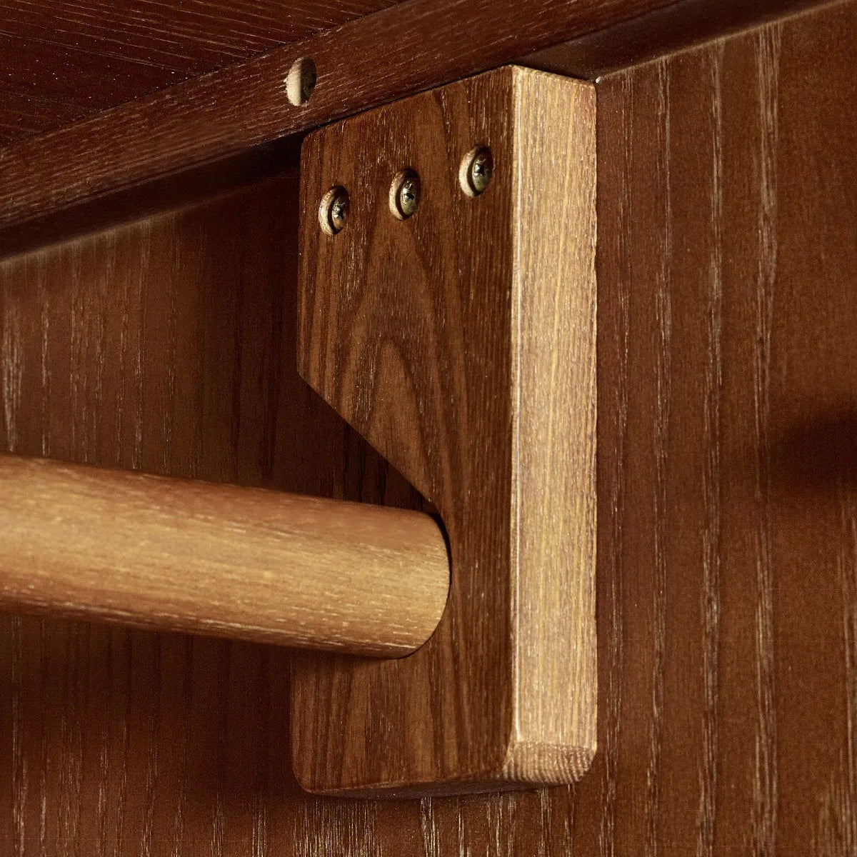 Shop the gorgeous retro-inspired Lowry double wardrobe with lower drawer, constructed from exquisite cherry ash wood. A perfect timeless staple to any bedroom space. Shop online now at www.nobleandnook.co.uk