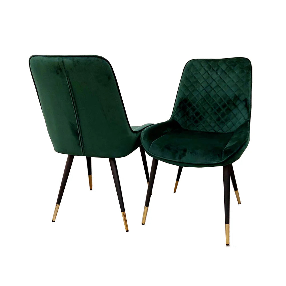 Shop now and add a touch of refined elegance to your dining space with the Luna Green Velvet Dining Chair. Combining modern Scandinavian-inspired design with luxurious details. Shop online today at www.nobleandnook.co.uk