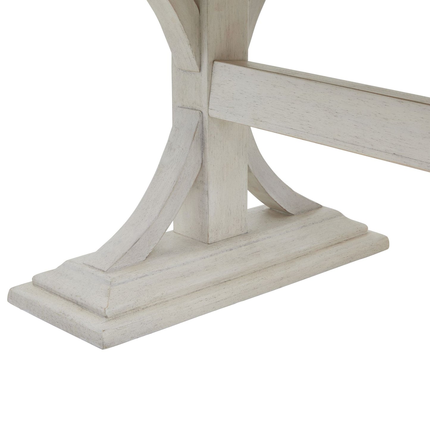 Shop the Contemporary Dining Bench, featuring a bottom painted in off-white and a top made of stained wood. FREE UK MAINLAND DELIVERY. Shop online now at www.nobleandnook.co.uk