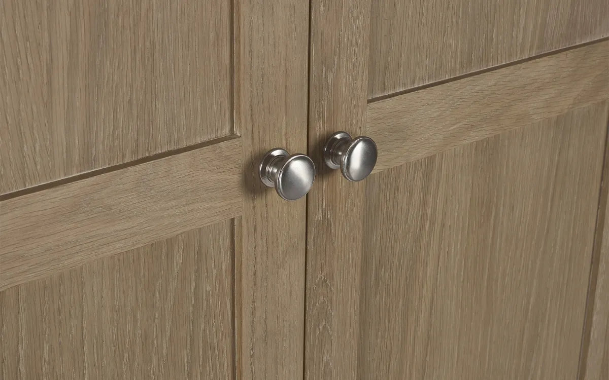 Shop the Memphis double Wardrobe with lower drawer. Finished in exquisite limed oak with gracefully curved edging, this wardrobe is a statement piece. Shop online today at www.nobleandnook.co.uk