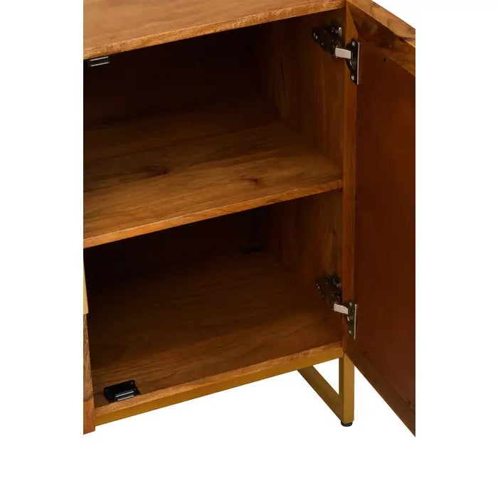 Elevate your home décor with this Four Door Sideboard, a perfect blend of rustic charm and contemporary elegance. A statement piece. Free UK Mainland Delivery. Shop online today at www.nobleandnook.co.uk