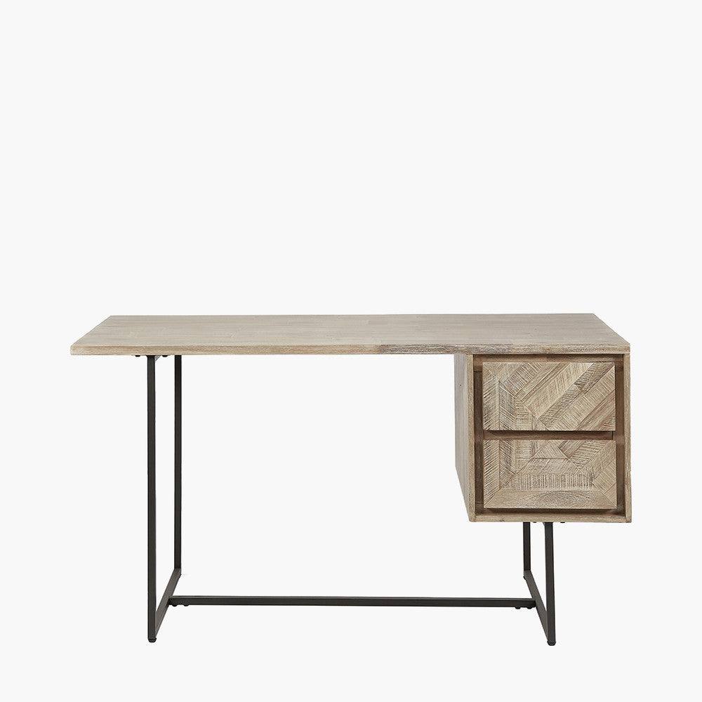 Shop the Marca Desk/Dresser, a stylish and versatile desk featuring a charming whitewash acacia wood finish with a textured surface. Free UK Mainland Delivery. Shop online at www.nobleandnook.co.uk