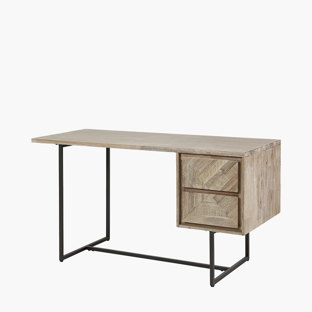 Shop the Marca Desk/Dresser, a stylish and versatile desk featuring a charming whitewash acacia wood finish with a textured surface. Free UK Mainland Delivery. Shop online at www.nobleandnook.co.uk
