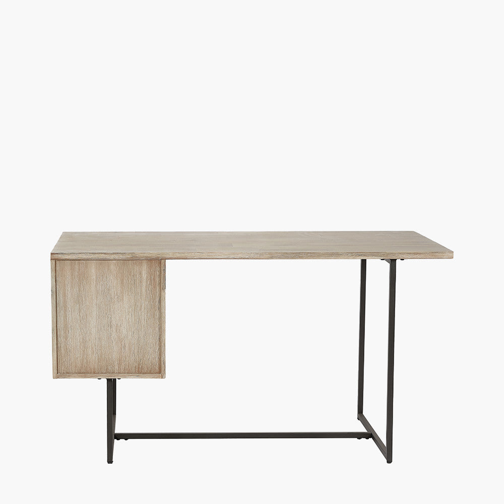 Shop the Marca Desk/Dresser, a stylish and versatile desk featuring a charming whitewash acacia wood finish with a textured surface. Free UK Mainland Delivery. Shop online at www.nobleandnook.co.uk