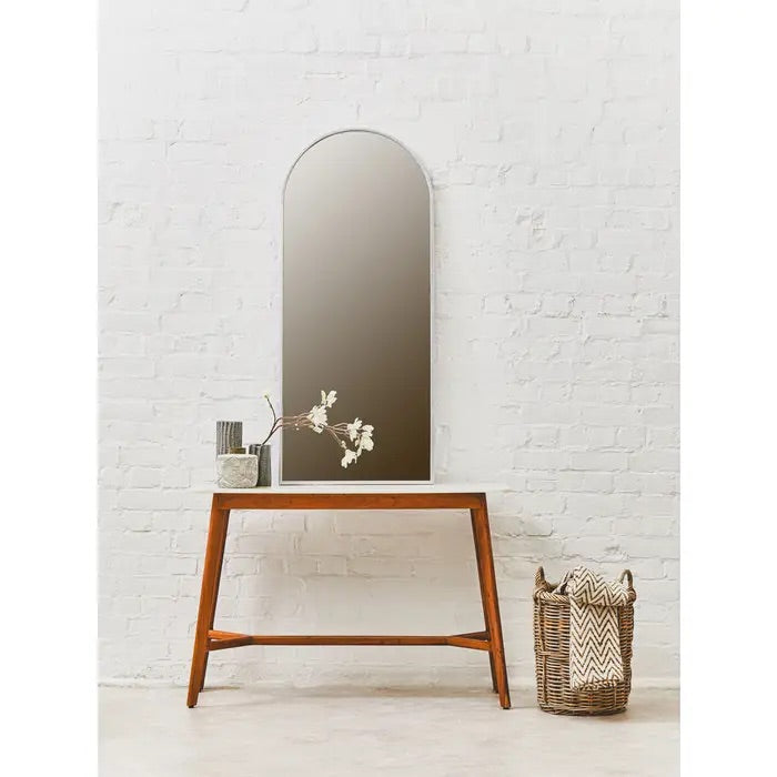 Shop the Myan console table, a perfect blend of modern elegance and sustainability. Combines sustainable acacia wood with a sleek white marble top. Shop online today at Noble & Nook