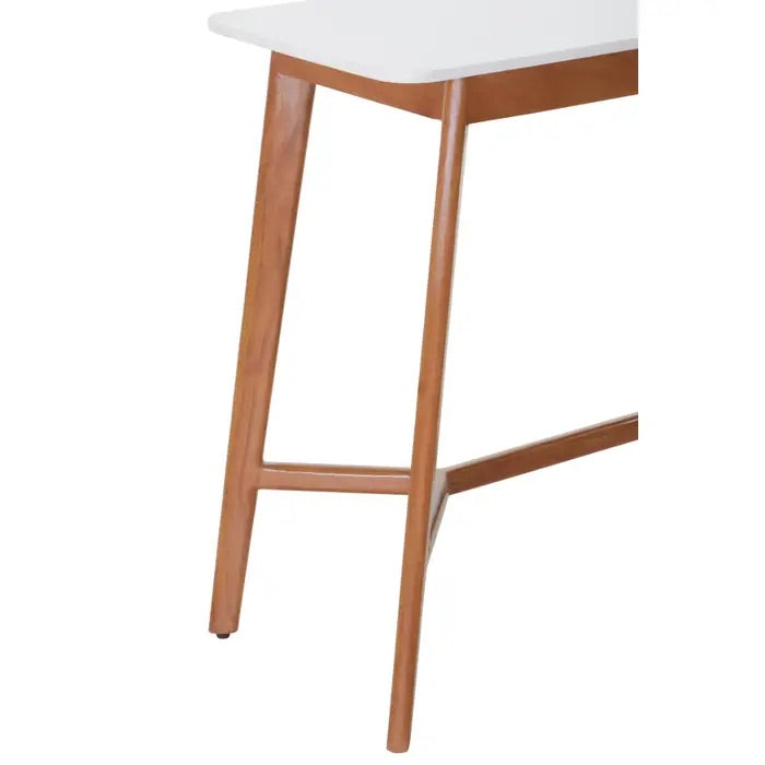 Shop the Myan console table, a perfect blend of modern elegance and sustainability. Combines sustainable acacia wood with a sleek white marble top. Shop online today at Noble & Nook