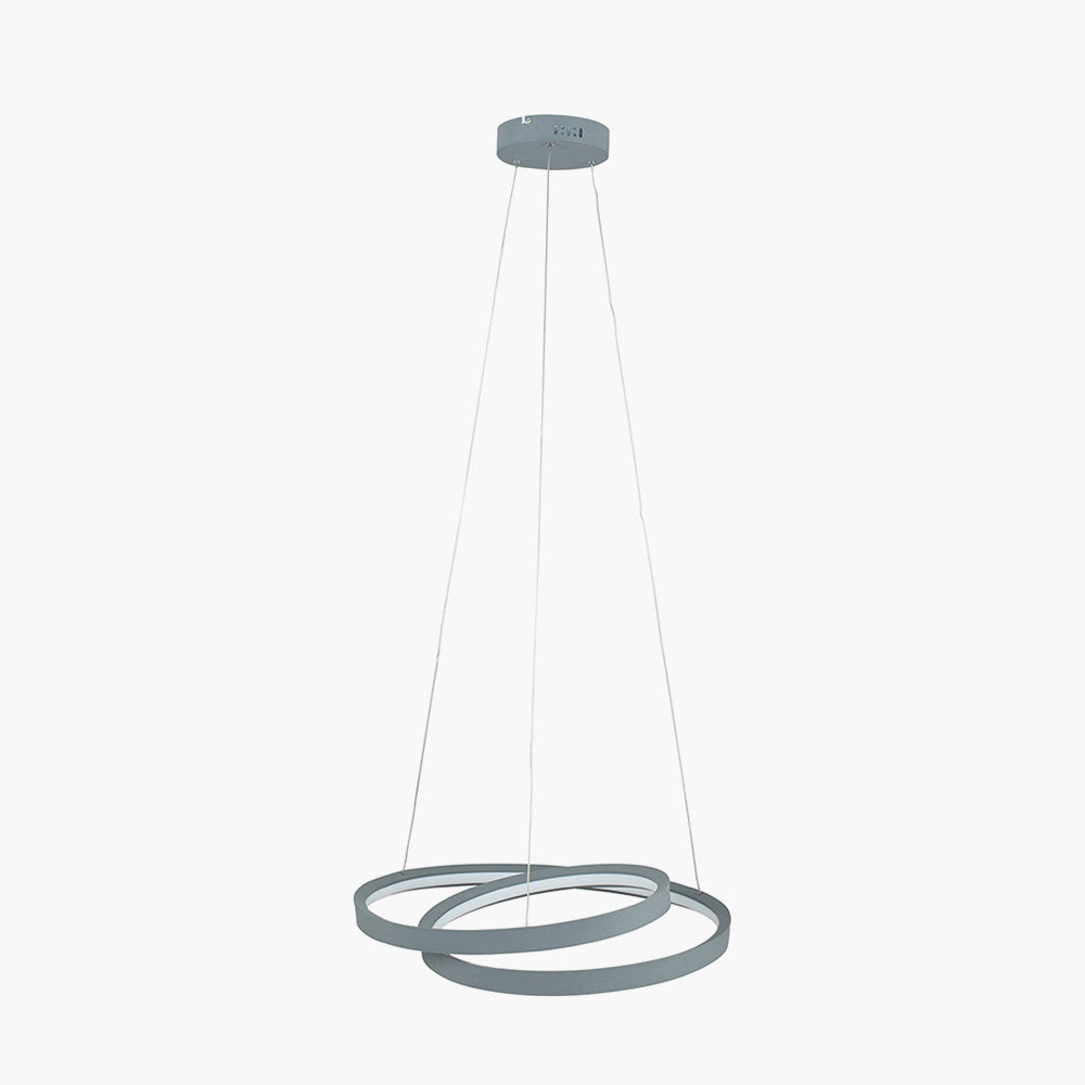 This double circle design pendant with integrated LED strips, creates an innovative modern take on a standard pendant. Shop online now at www.nobleandnook.co.uk