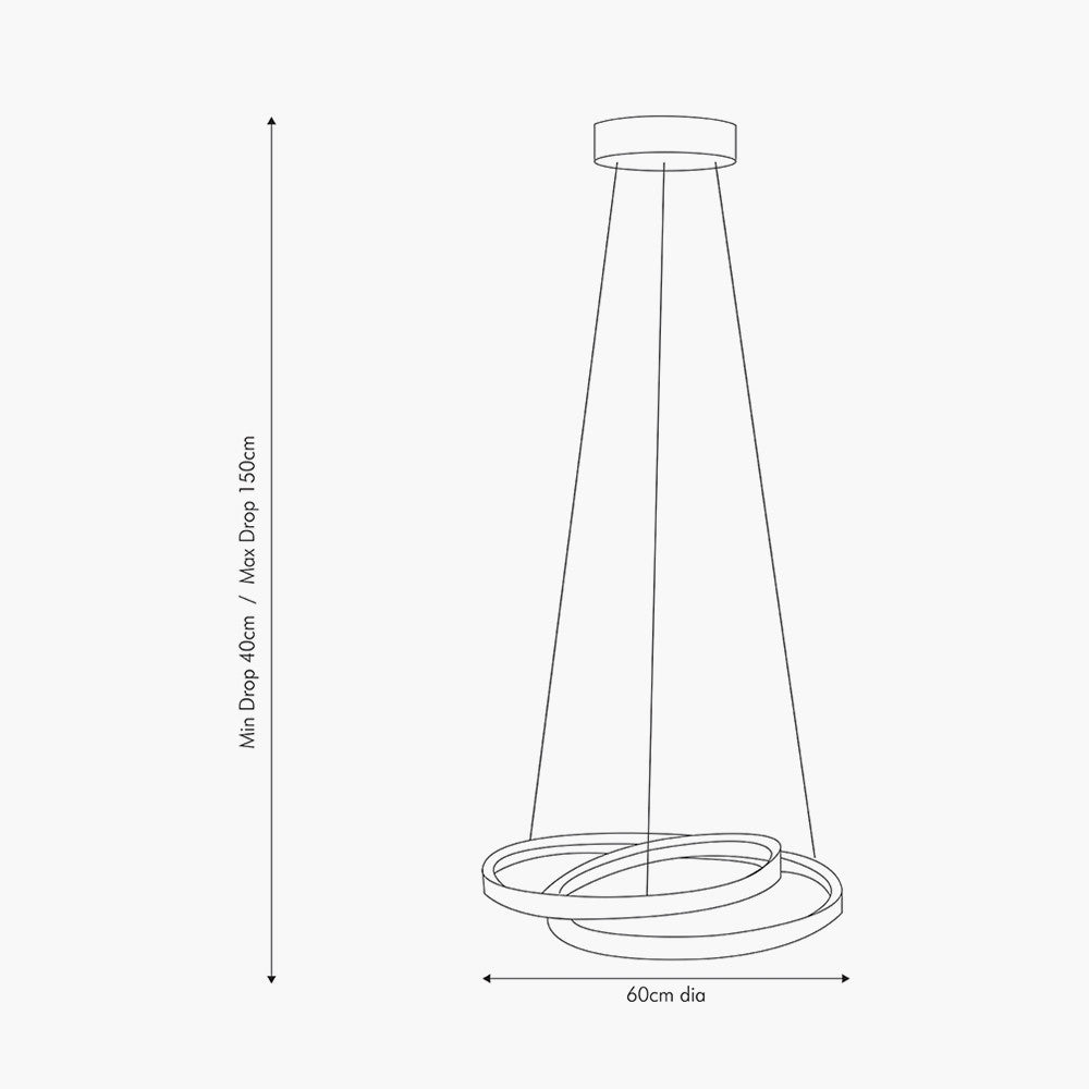 This double circle design pendant with integrated LED strips, creates an innovative modern take on a standard pendant. Shop online now at www.nobleandnook.co.uk