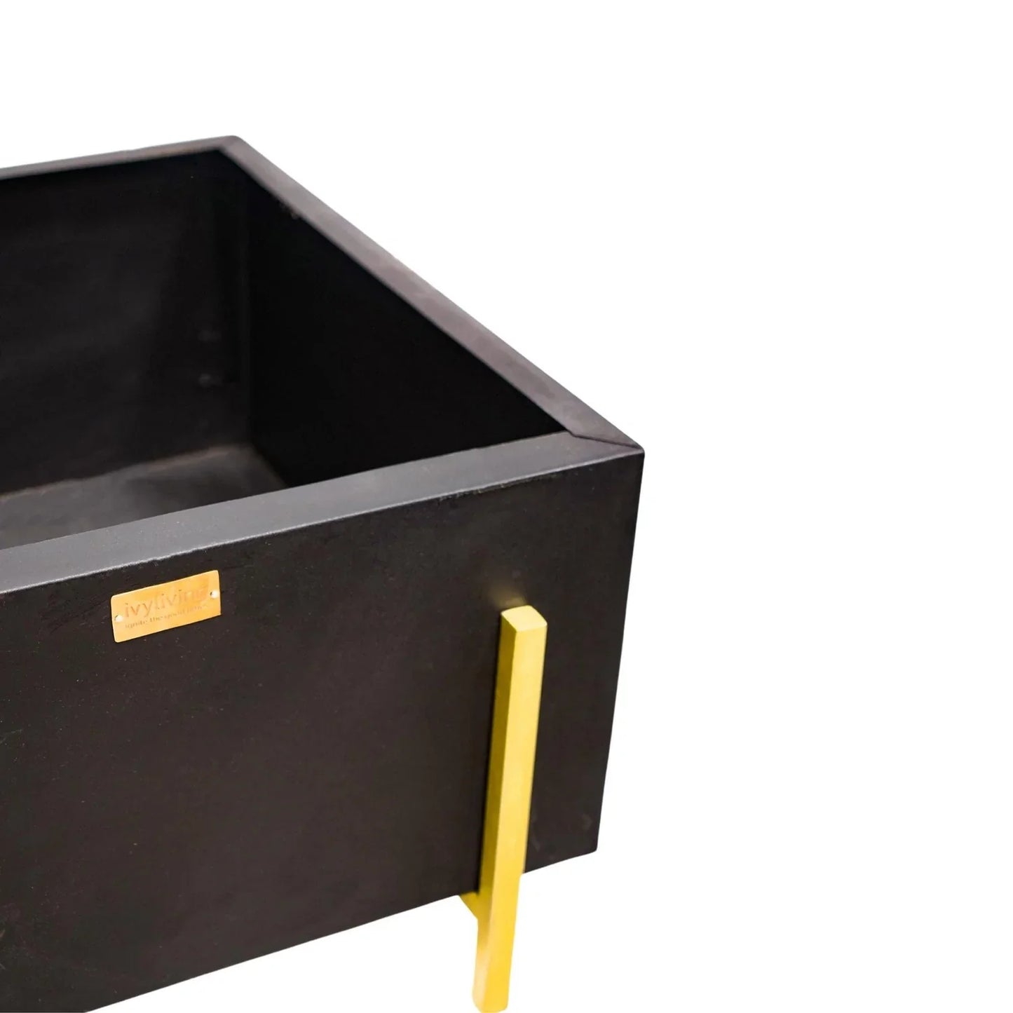 Outdoor Orion Fire Pit in Matt Black & Antique Gold
