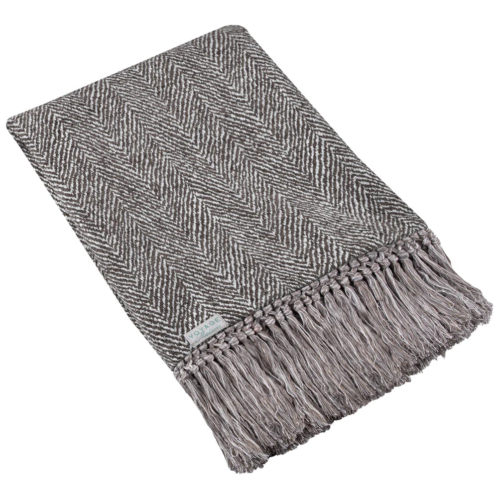 Oryx Woven Throw Slate – Refined Texture and British Craftsmanship