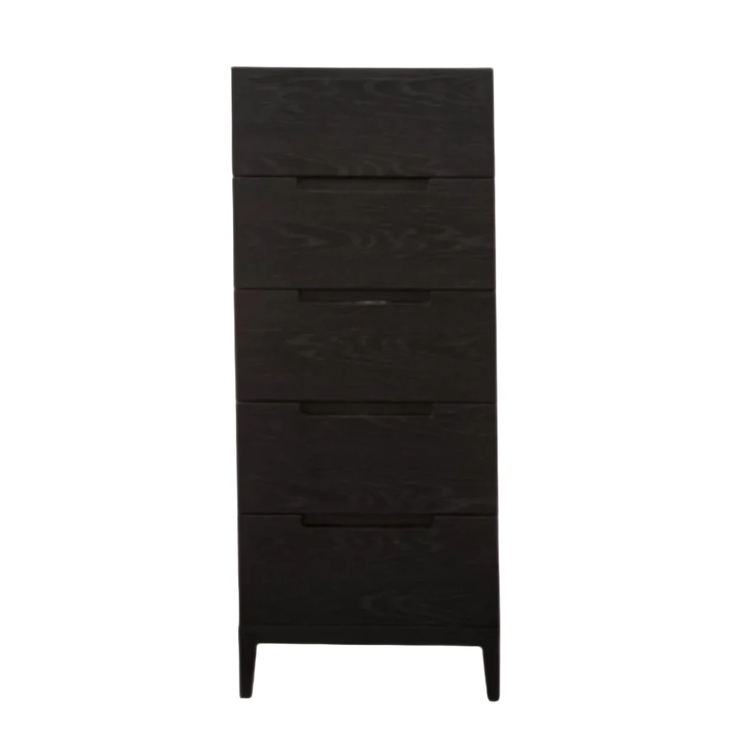 Shop the perfect solution for limited spaces with the Orchid Narrow 5 Drawer. This chest offers both functionality and style for storage needs. Shop online now at www.nobleandnook.co.uk