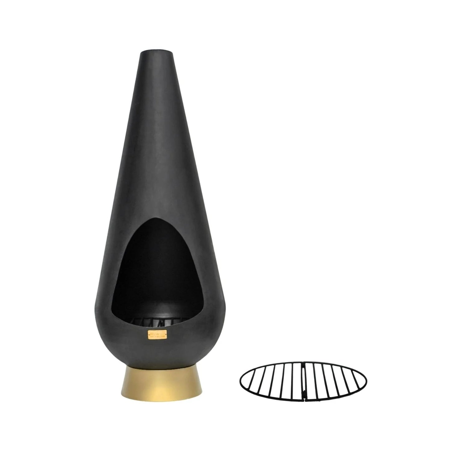 Extend your outdoor evenings with the Leo Fireplace in Matt Black and Antique Gold and keep the outdoors feeling snug and inviting. Shop online now at www.nobleandnook.co.uk