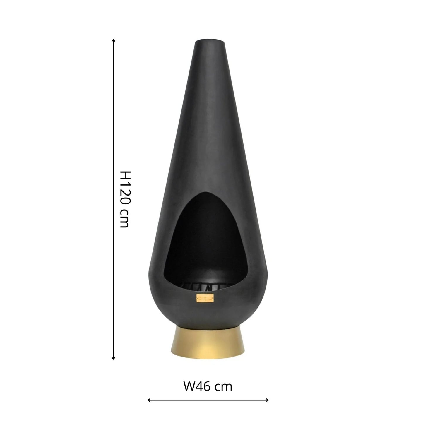 Extend your outdoor evenings with the Leo Fireplace in Matt Black and Antique Gold and keep the outdoors feeling snug and inviting. Shop online now at www.nobleandnook.co.uk
