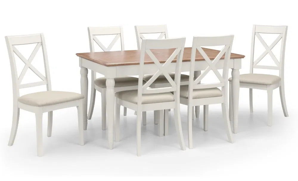 The Provence Butterfly Extending Dining Table. Dimensions: H78×L150/190×W90 cm. Pair with Provence dining chairs or an elegant, unified look. Shop online at www.nobleandnook.co.uk