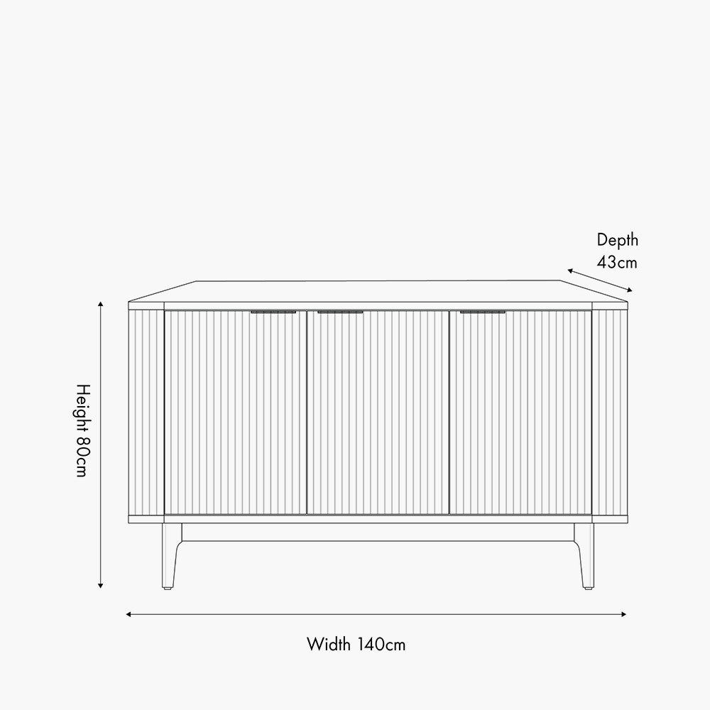 Refine your living or dining space with the Raie 3 door sideboard, contemporary elegance with practical function—perfect for modern interiors. Shop online today at www.nobleandnook.co.uk