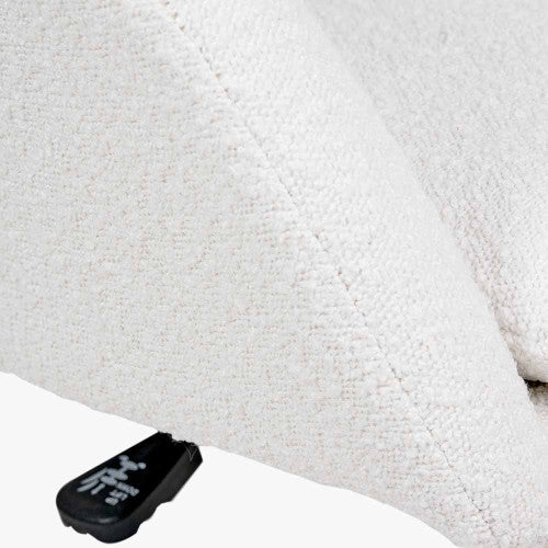 Shop the Rosolini home office chair, upholstered in soft bouclé fabric, with swivel and adjustable height function for personalised comfort. Shop online today at www.nobleandnook.co.uk