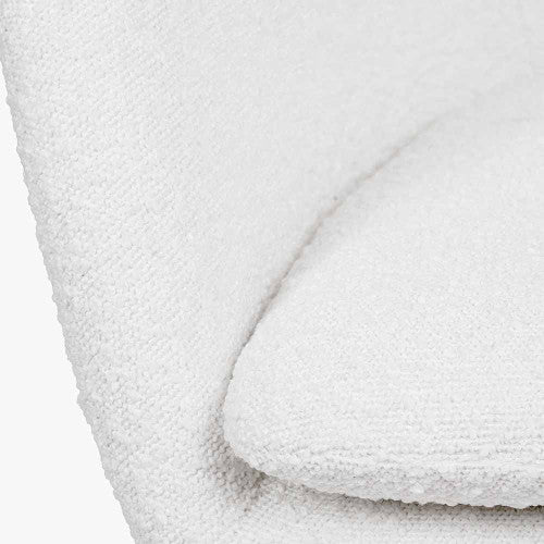 Shop the Rosolini home office chair, upholstered in soft bouclé fabric, with swivel and adjustable height function for personalised comfort. Shop online today at www.nobleandnook.co.uk