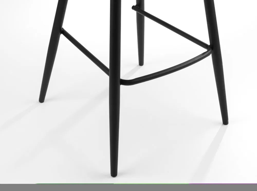 Shop the Soho Black Faux Leather Barstool. Great for kitchen islands, home bars, or casual dining areas, this barstool delivers both function and flair. Shop online today at www.nobleandnook.co.uk