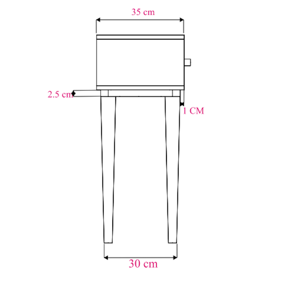 Scandinavian Walnut Oslo Console, Dressing Table or Desk