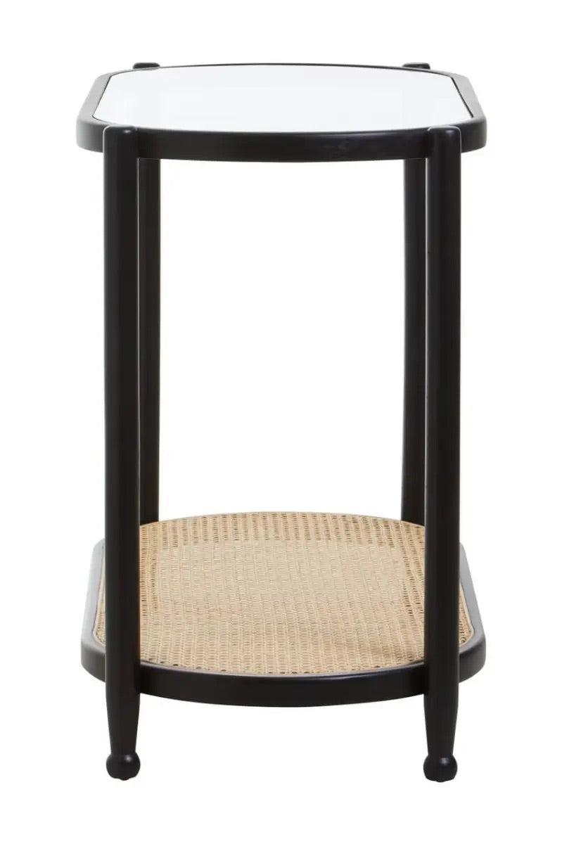 Savanna Console Table | Sustainable Elm Wood & Rattan Weave