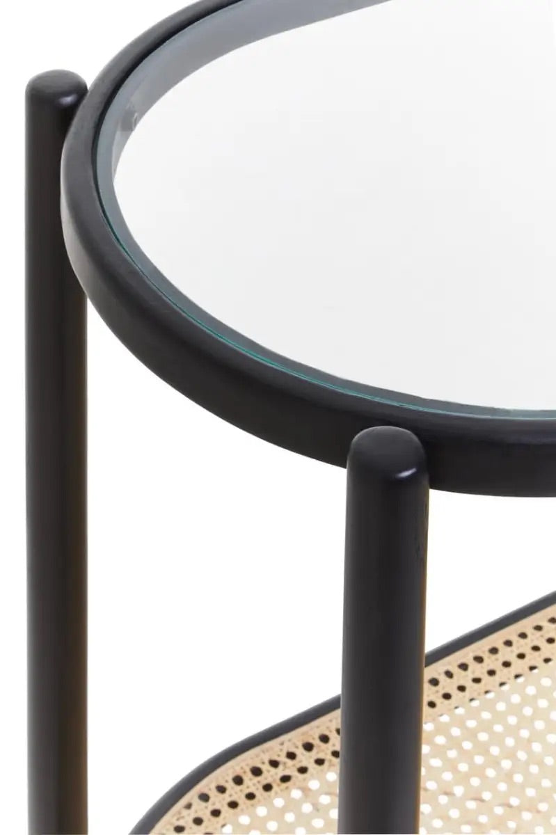 Savanna Console Table | Sustainable Elm Wood & Rattan Weave