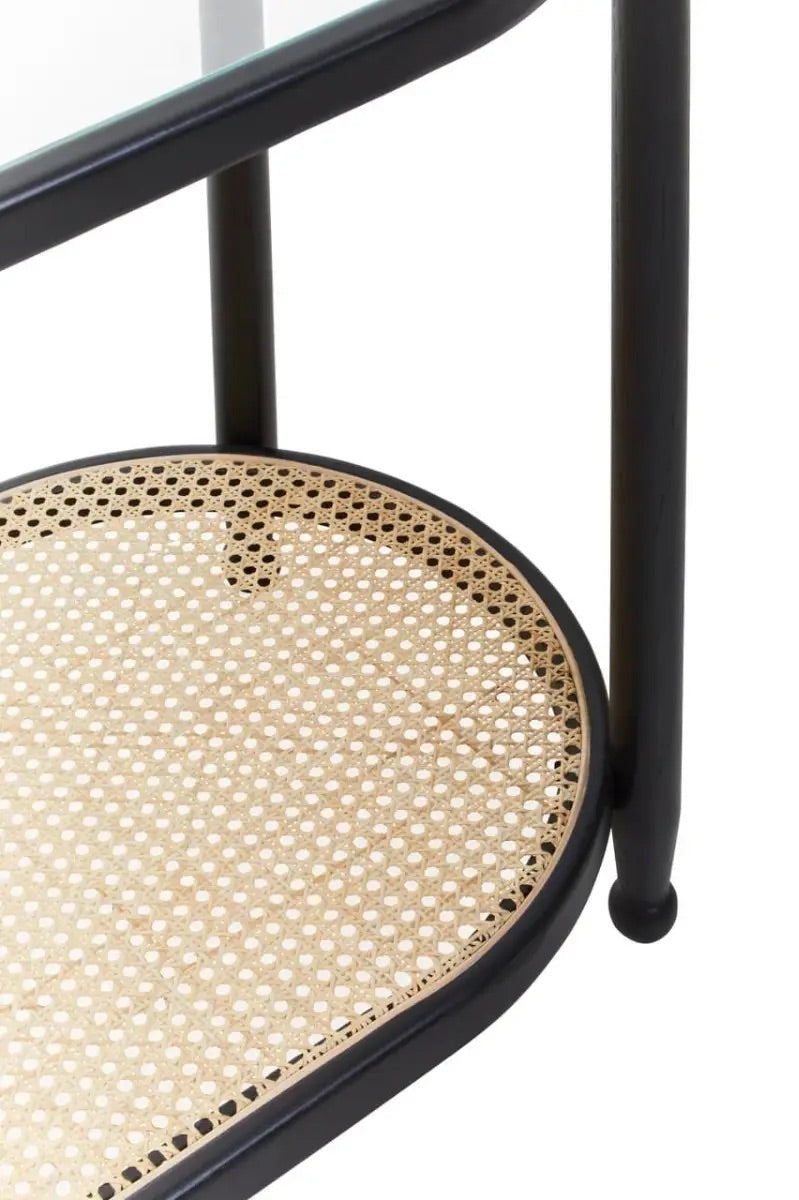 Savanna Console Table | Sustainable Elm Wood & Rattan Weave