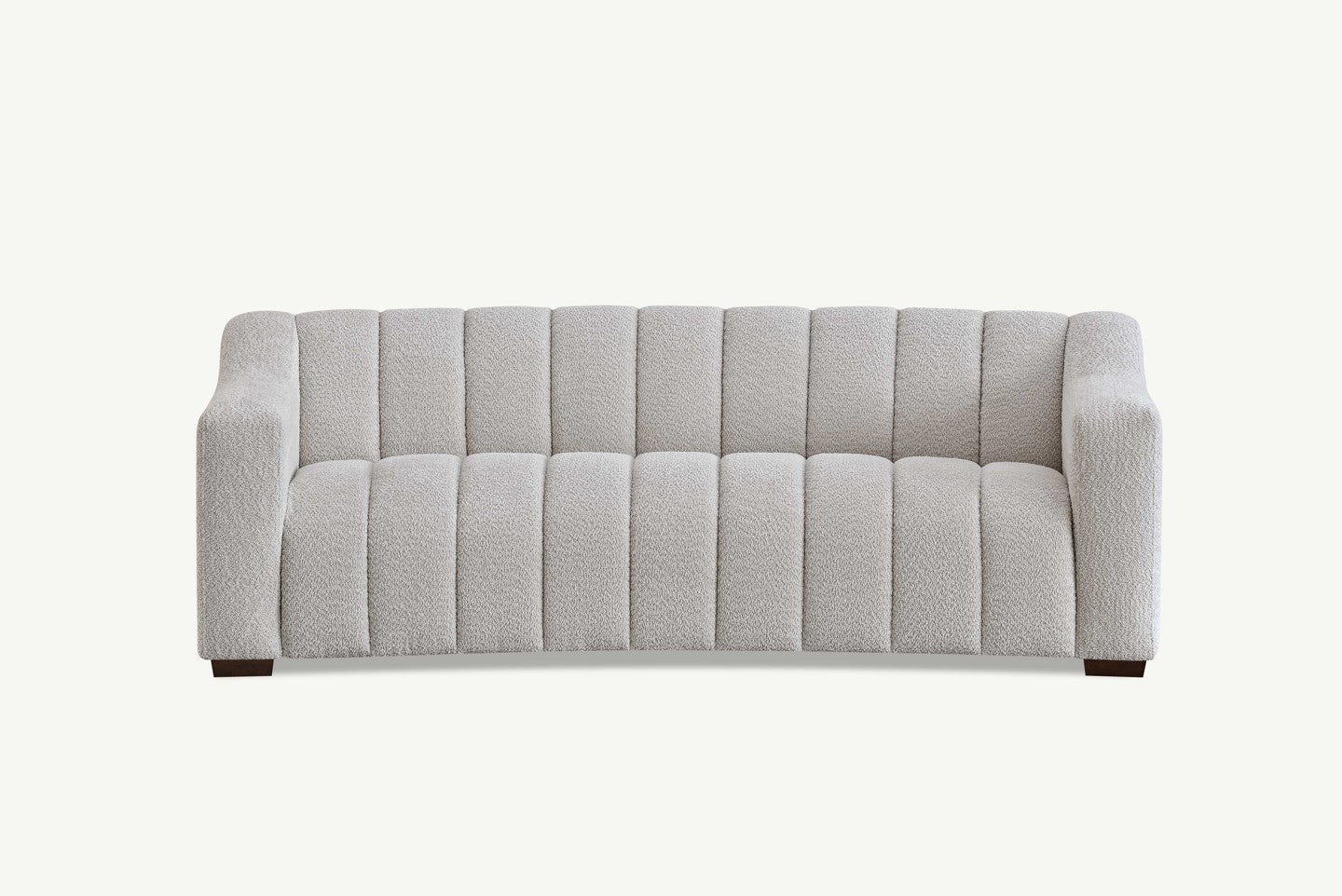Indulge in luxury with the Aluxo Astoria 3 Seater Sofa in Oatmeal Boucle Fabric. An exquisite piece featuring deep channel stitching and adorned with a soft and alluring boucle fabric in a stunning Oatmeal hue. Shop online today at www.nobleandnook.co.uk