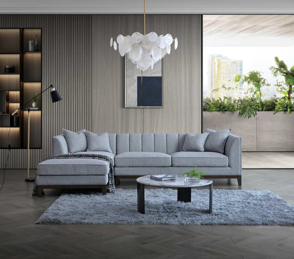 Shop the Cooper Left Hand Corner Group, showcasing the perfect blend of mid-century comfort and design. This timeless design and modern sofa boasts squared edges, sleek lines, and a minimalist silhouette. Shop online now at www.nobleandnook.co.uk