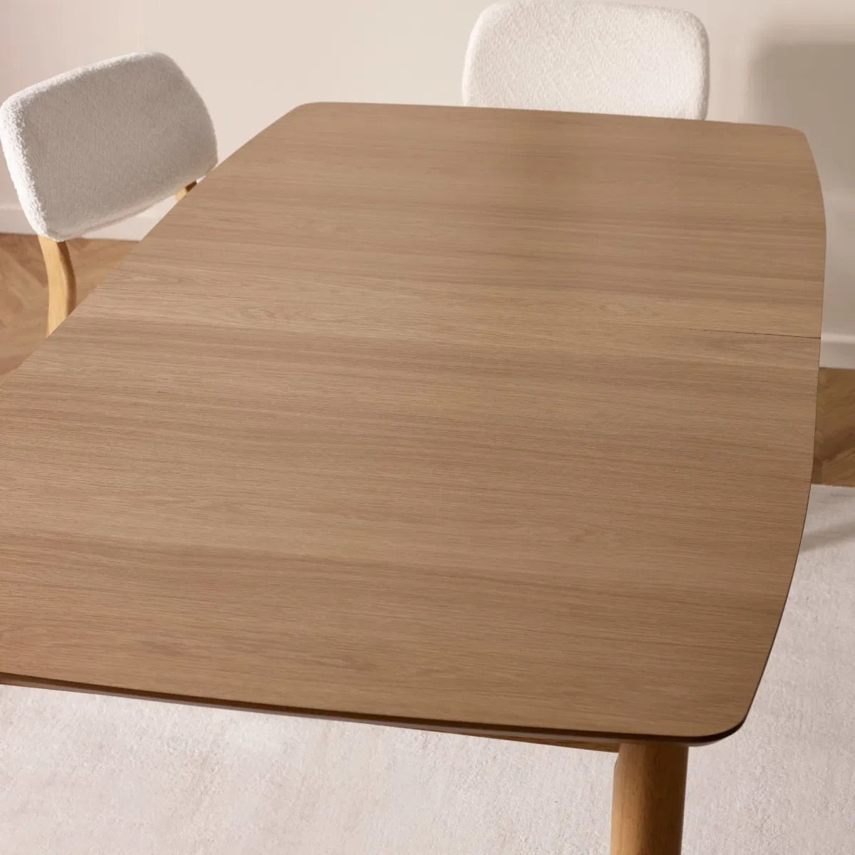 Dimensions: W180–220xD90xH76cm - Perfectly sized for both everyday meals and larger gatherings, this table expands effortlessly from 180 cm to 220 cm. Available at www.nobleandnook.co.uk