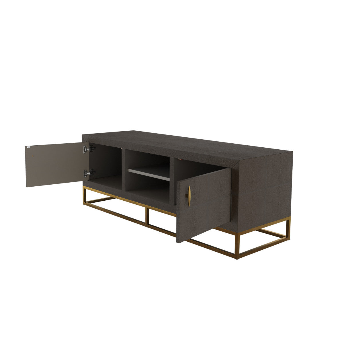 Shop the Hampton TV Unit in luxurious Brown shagreen, perfect for your TV and media needs. Shop online today at www.nobleandnook.co.uk
