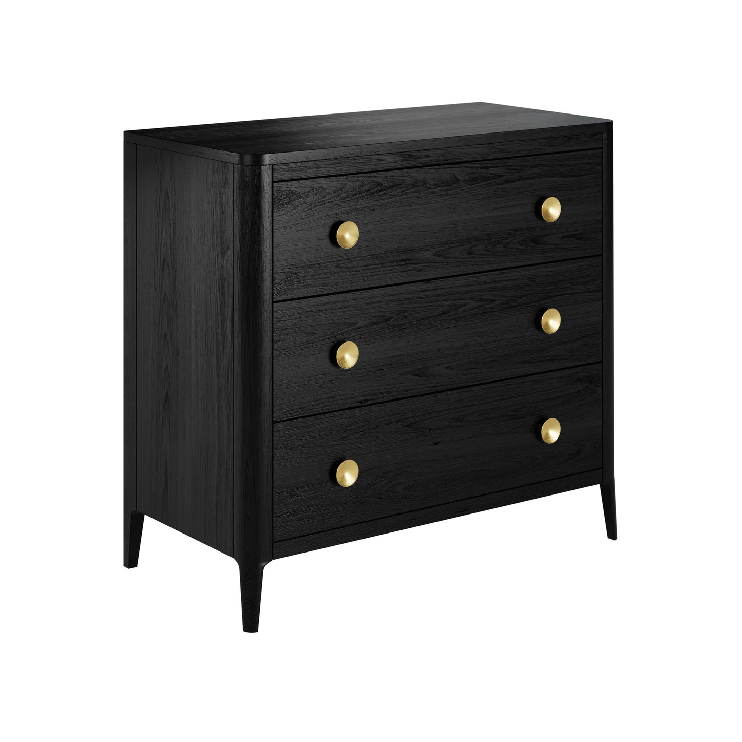 Shop the Abberley Chest of Drawers crafted in Black stained solid oak with visible grain by D.I. Designs. FREE UK MAINLAND DELIVERY. Shop online now at www.nobleandnook.co.uk