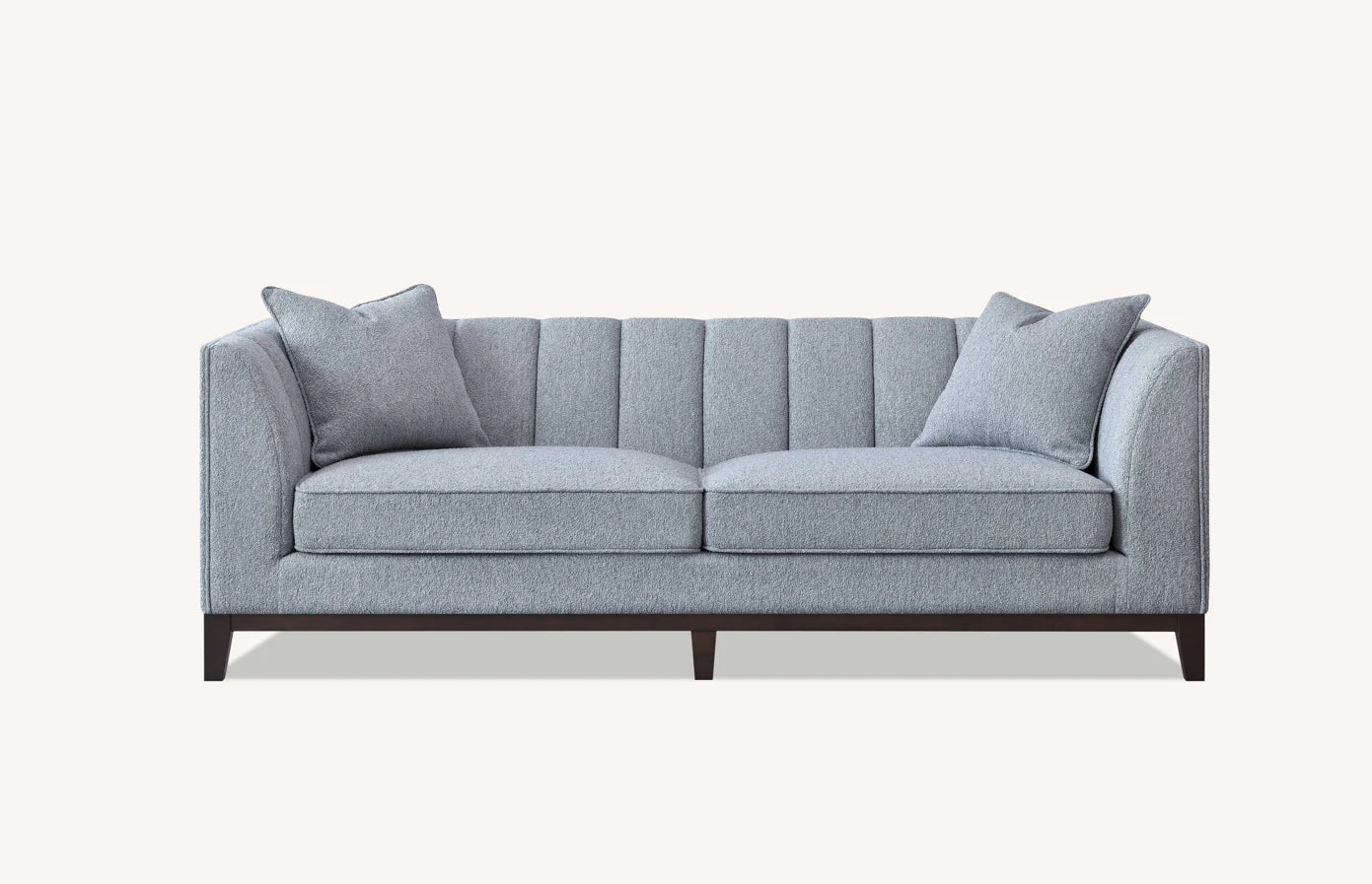 Shop the Aluxo Cooper 3 Seater Sofa, a timeless modern sofa built on a solid wooden frame, high density foam padding and a soft, textured boucle finish. Shop online today at www.nobleandnook.co.uk