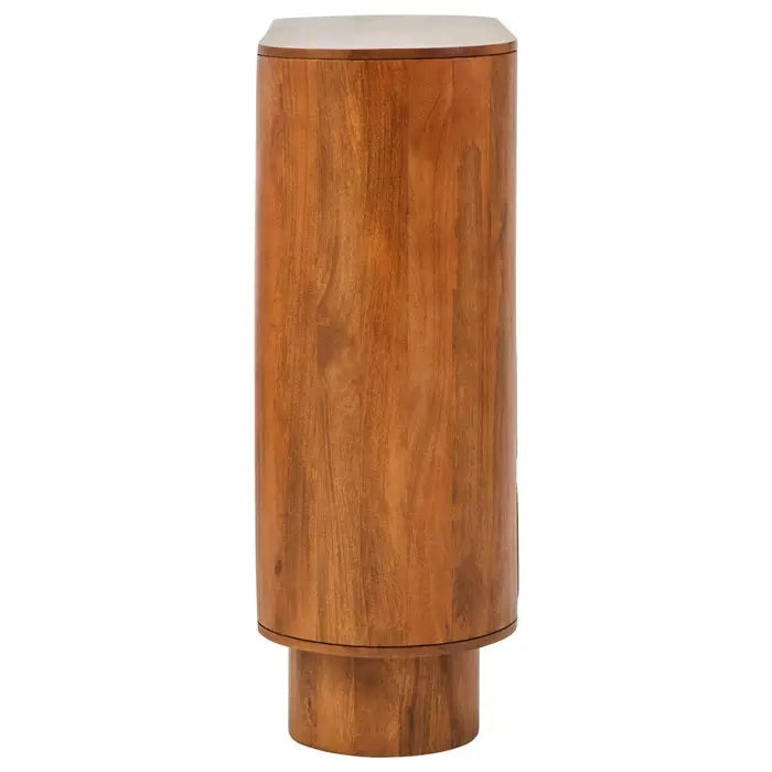 Shop the Torcino two door Mango Wood Cabinet in eco-friendly mango wood with intricately carved design. This item is pre-assembled. Shop online at www.nobleandnook.co.uk