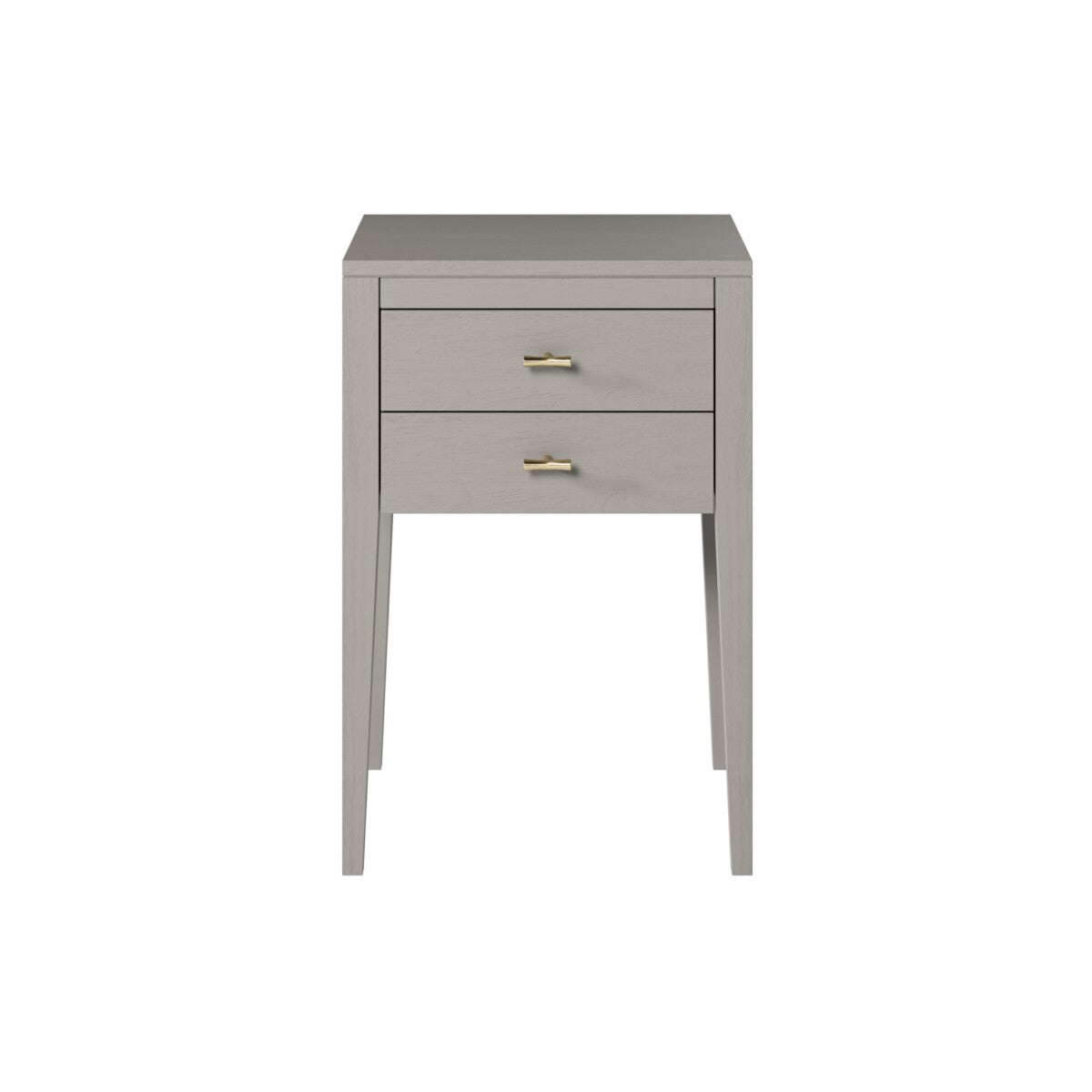 Radford 2 Drawer Bedside Table in Grey Oak