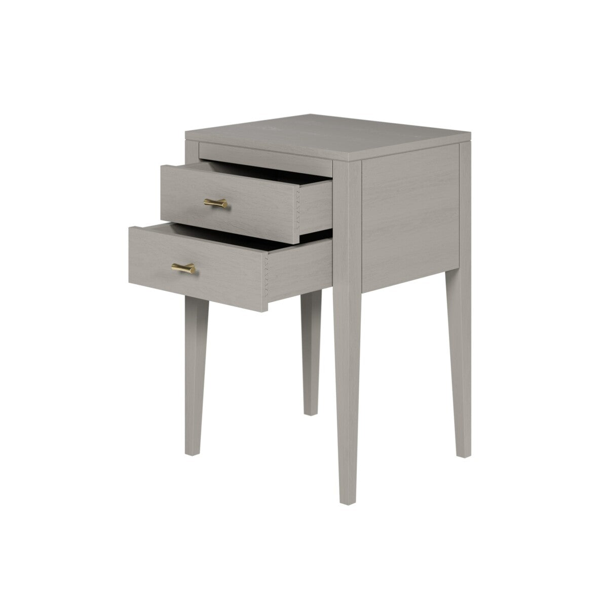 Radford 2 Drawer Bedside Table in Grey Oak