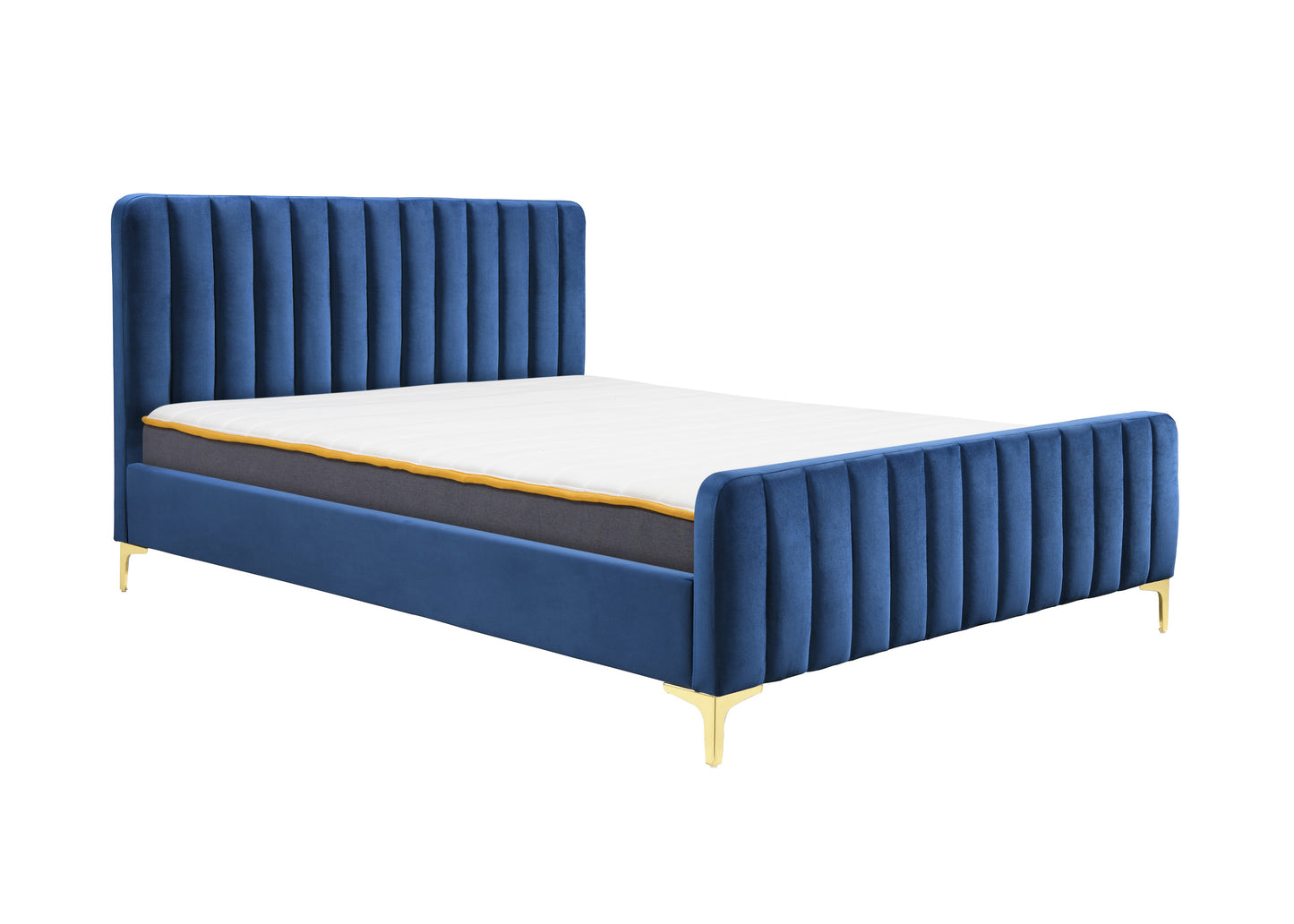 Shop this sophisticated midnight blue velvet bed frame, designed to blend luxury with functionality. FREE UK Mainland Delivery. Shop online today at www.nobleandnook.co.uk